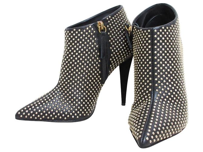 Autre Marque Stivaletti in pelle con borchie Giuseppe Zanotti Nero - vista 3