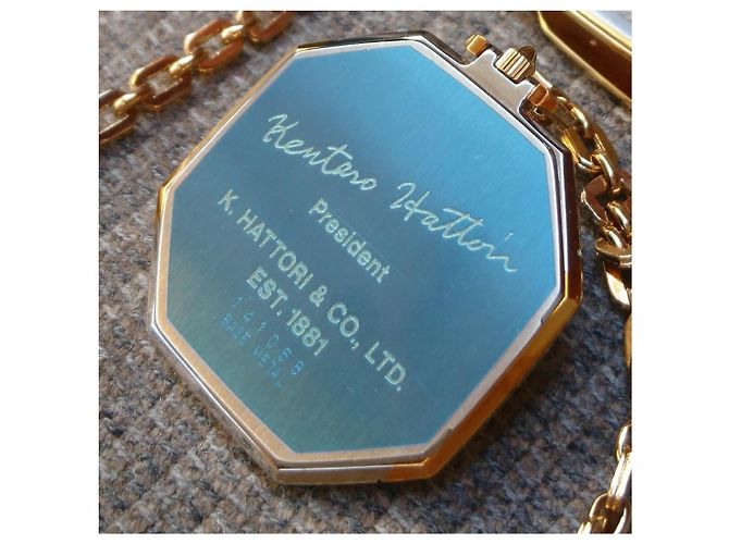 Relógio de bolso a quartzo Seiko Centennial ref. 6730-0210 Prata Dourado - vista 4