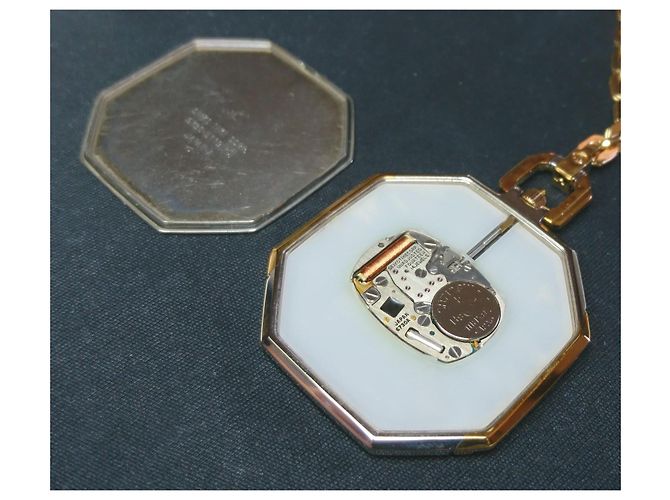 Relógio de bolso a quartzo Seiko Centennial ref. 6730-0210 Prata Dourado - vista 5