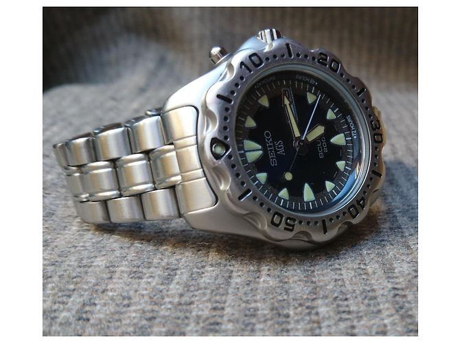 Relógio automático/quartzo Seiko AGS Scuba ref. 5M23-6B40 Azul Hardware prateado - vista 13