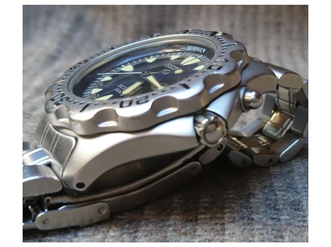Relógio automático/quartzo Seiko AGS Scuba ref. 5M23-6B40 Azul Hardware prateado - vista 6