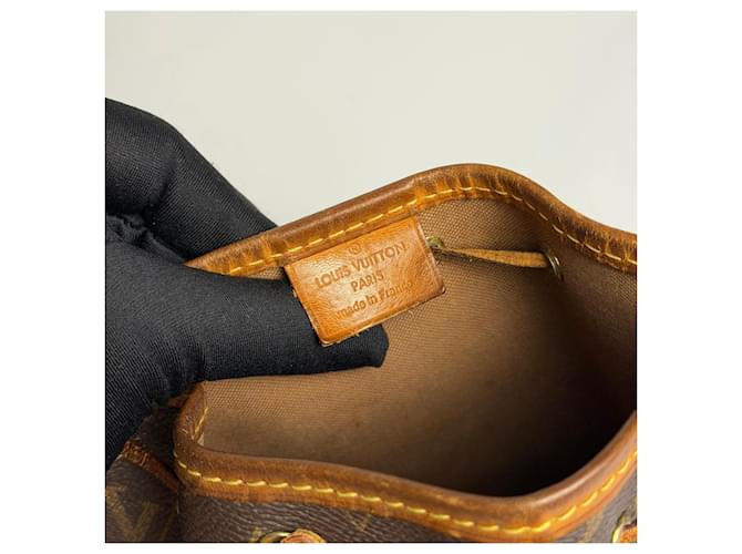 Louis Vuitton Noe Mini Borsa a Secchiello Monogram Canvas Marrone Monogramma - vista 7