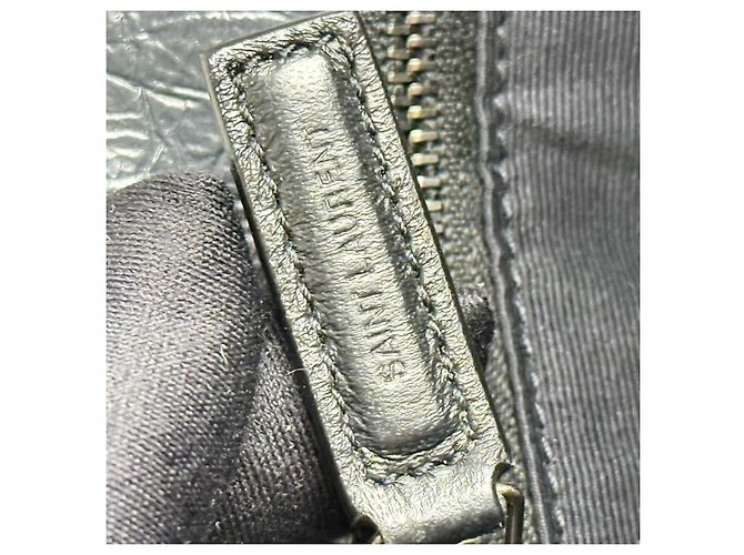 Saint Laurent Borsa Niki Medium in Pelle Grigia Grigio - vista 13