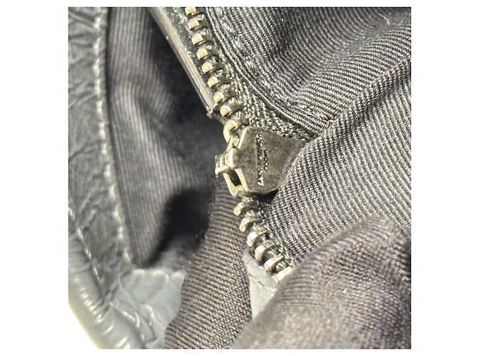 Saint Laurent Borsa Niki Medium in Pelle Grigia Grigio - vista 17
