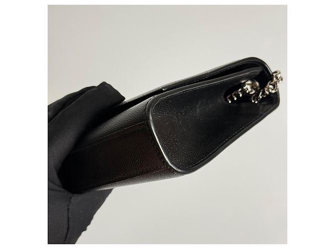 Saint Laurent YSL Monogram Chain Wallet Black - view 12