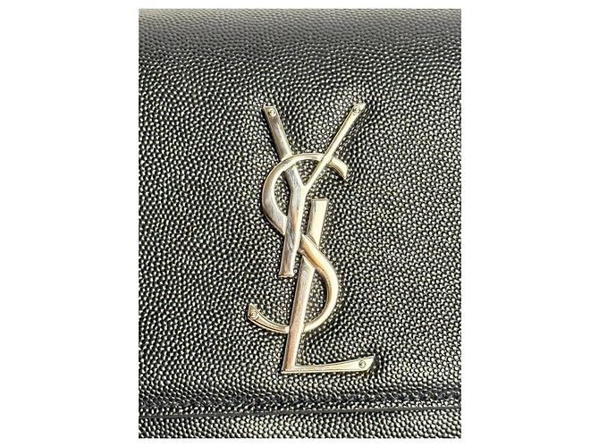 Saint Laurent YSL Monogram Chain Wallet Black - view 2