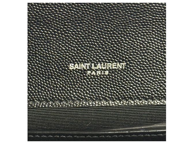 Saint Laurent YSL Monogram Chain Wallet Black - view 6