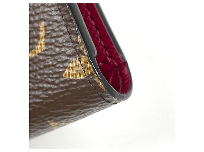 Portafoglio Victorine a tre pieghe Louis Vuitton Marrone Fuschia Monogramma - vista 3
