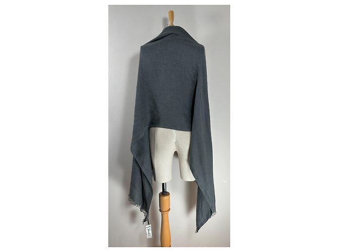 Sciarpa Faliero Sarti in cashmere e seta grigia Grigio - vista 4