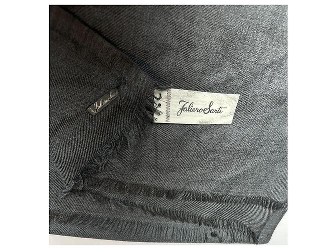 Sciarpa Faliero Sarti in cashmere e seta grigia Grigio - vista 5