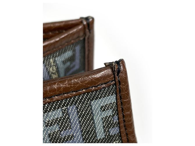 Fendi Zucchino Tote Bag Braun Grün - Ansicht 4