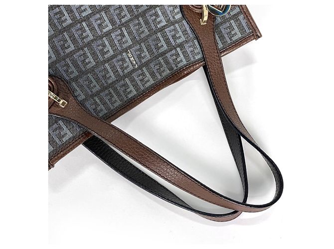 Fendi Zucchino Tote Bag Braun Grün - Ansicht 6