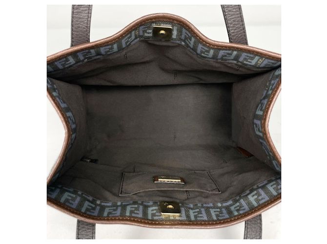 Fendi Zucchino Tote Bag Braun Grün - Ansicht 7