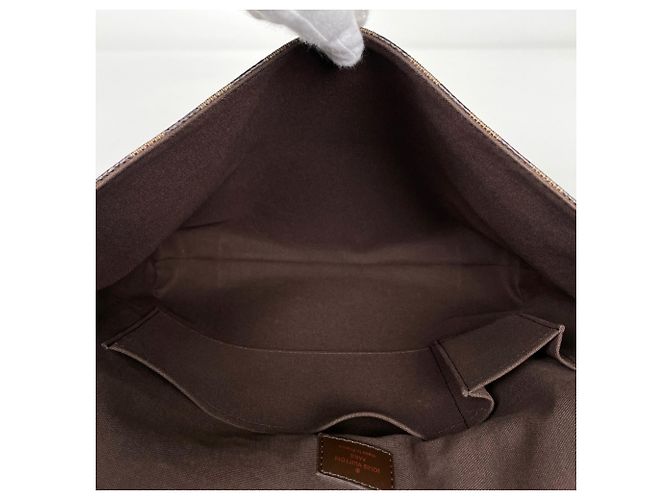 Borsa a Spalla Louis Vuitton Brooklyn MM Marrone Damier ebene - vista 7