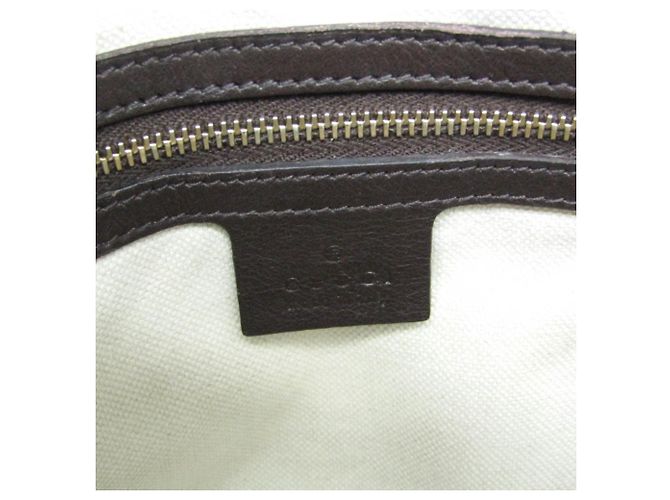 Borsa a mano in pelle marrone scuro Gucci Guccissima - vista 14