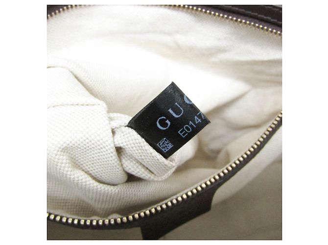 Borsa a mano in pelle marrone scuro Gucci Guccissima - vista 16