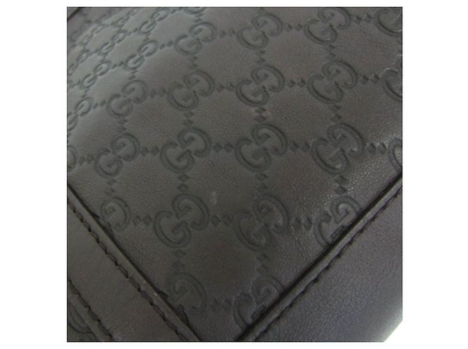 Borsa a mano in pelle marrone scuro Gucci Guccissima - vista 7