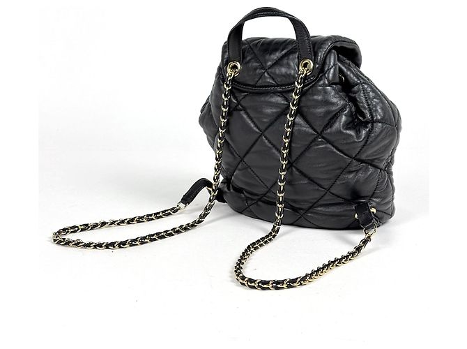 Salvatore Ferragamo gesteppter Lederrucksack Schwarz - Ansicht 2