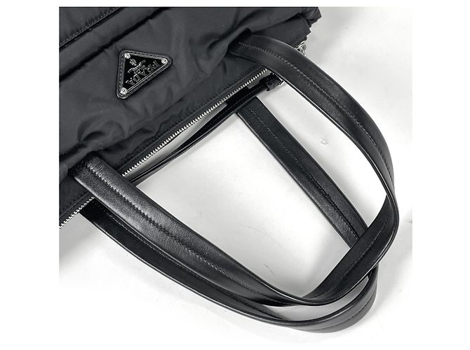 Bolso Tote Prada de nailon negro 1BG056 - vista 5