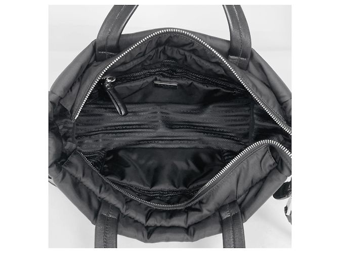 Bolso Tote Prada de nailon negro 1BG056 - vista 6