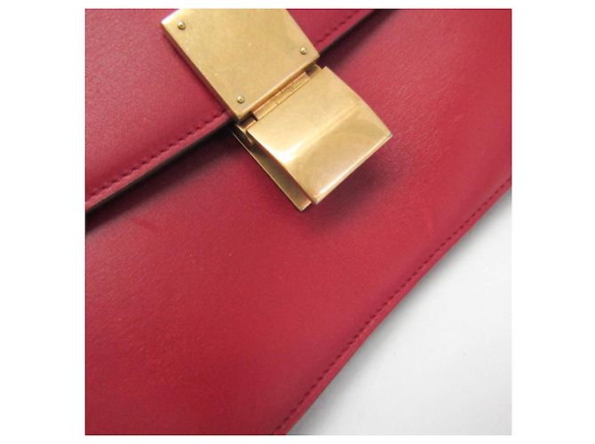 Céline Celine Classic Box Medium Schultertasche Rot - Ansicht 8