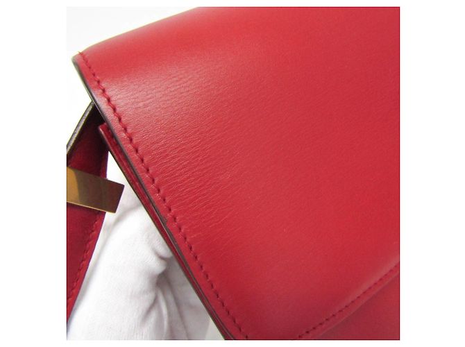 Céline Celine Classic Box Medium Schultertasche Rot - Ansicht 9