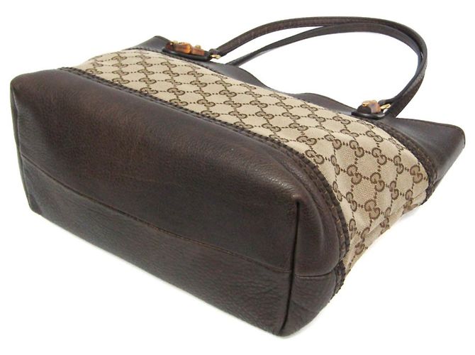 Borsa Tote Gucci Bamboo 353125 Marrone Beige - vista 2