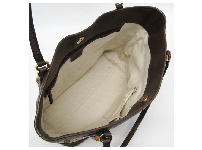 Borsa Tote Gucci Bamboo 353125 Marrone Beige - vista 3