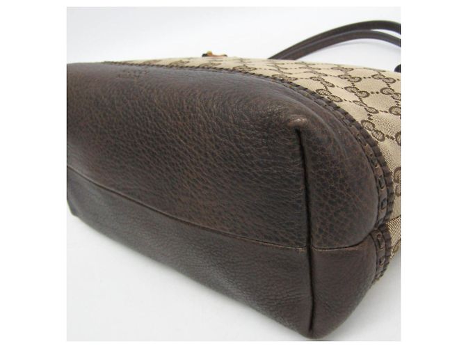 Borsa Tote Gucci Bamboo 353125 Marrone Beige - vista 4