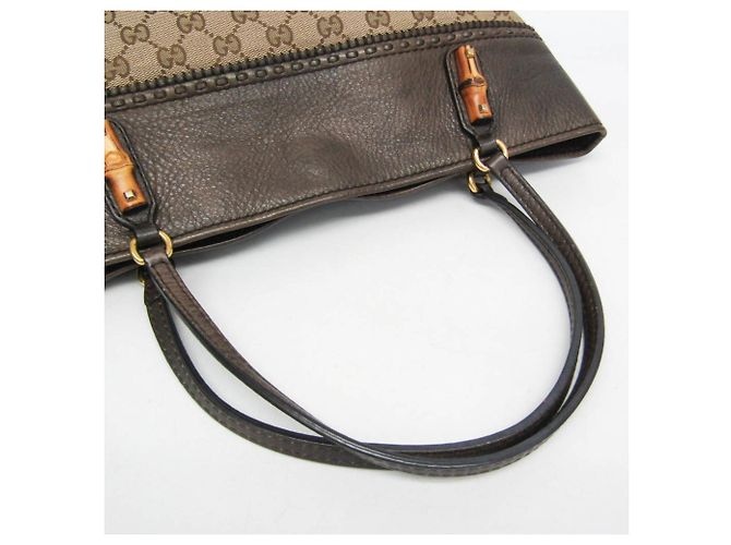 Borsa Tote Gucci Bamboo 353125 Marrone Beige - vista 8