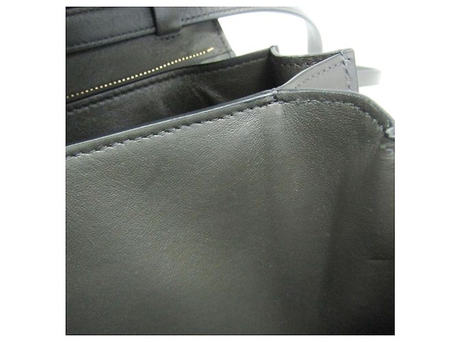 Céline Borsa a tracolla Celine Classic Box Medium in pelle grigia Marrone - vista 13