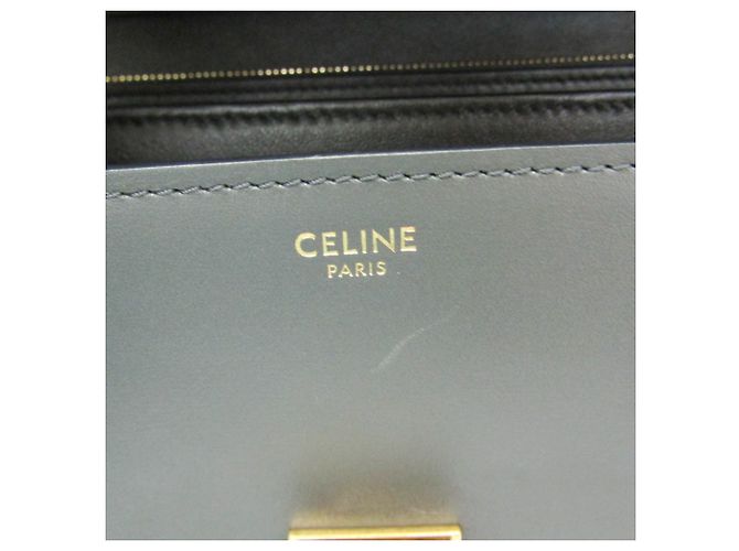 Céline Borsa a tracolla Celine Classic Box Medium in pelle grigia Marrone - vista 15
