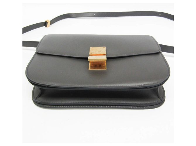 Céline Borsa a tracolla Celine Classic Box Medium in pelle grigia Marrone - vista 4