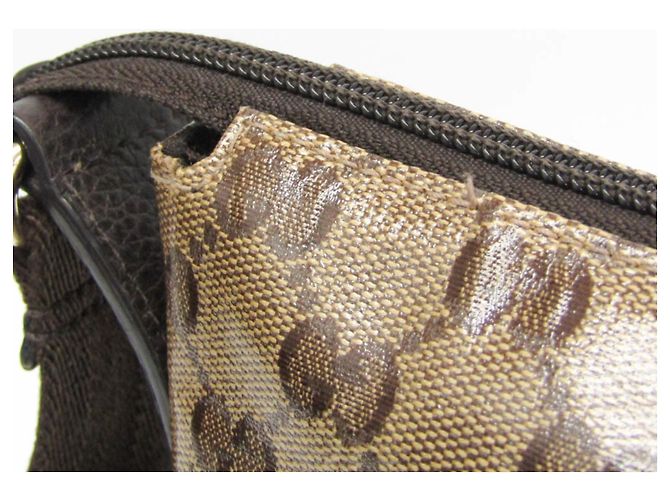 Borsa a tracolla e a spalla Gucci GG Crystal Marrone Beige - vista 5