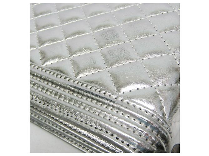Borsa a tracolla Chanel Boy Chanel North South Chain Argento - vista 14