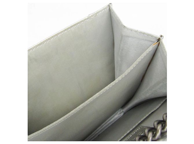 Borsa a tracolla Chanel Boy Chanel North South Chain Argento - vista 16