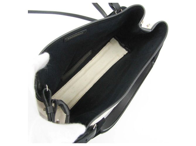 Borsa Balenciaga Navy Cabas XS Nero Crudo - vista 3