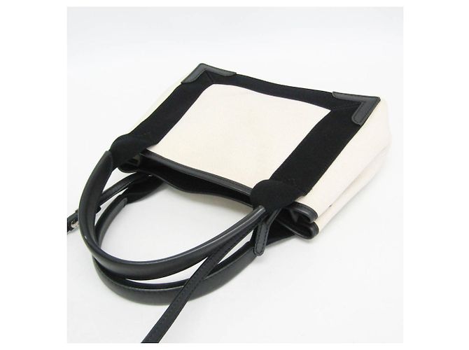 Borsa Balenciaga Navy Cabas XS Nero Crudo - vista 7