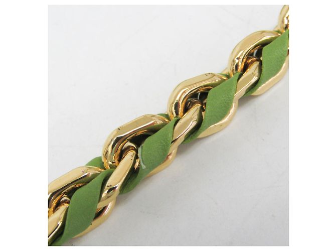 Portafoglio con catena MCM Diamond MYLEAAK01 Verde chiaro - vista 10
