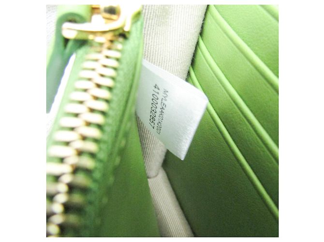 Portafoglio con catena MCM Diamond MYLEAAK01 Verde chiaro - vista 14