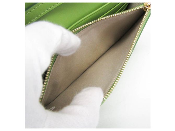Portafoglio con catena MCM Diamond MYLEAAK01 Verde chiaro - vista 5