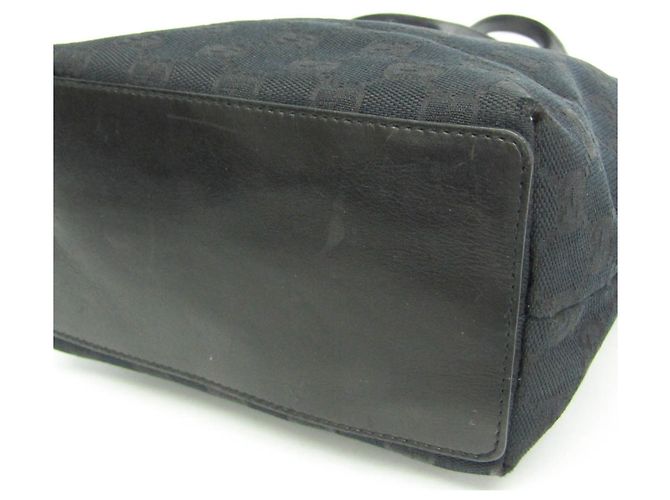Borsa Tote Gucci GG Canvas Nero - vista 5
