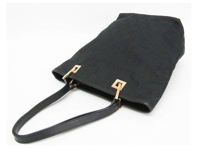 Borsa Tote Gucci GG Canvas Nero - vista 6