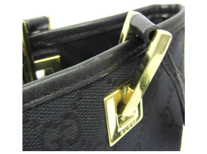 Borsa Tote Gucci GG Canvas Nero - vista 8