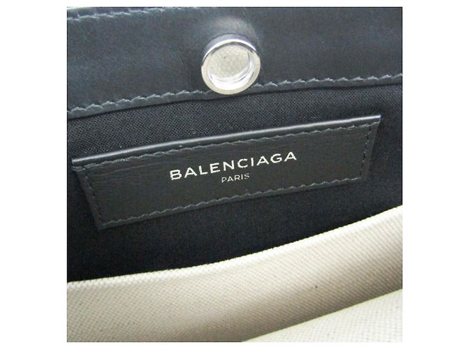 Borsa a Spalla Pochette Navy Balenciaga Nero Bianco sporco - vista 14