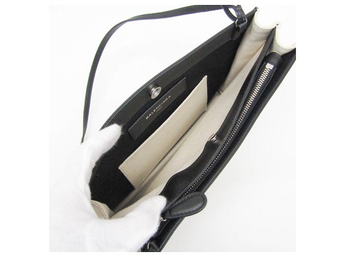 Borsa a Spalla Pochette Navy Balenciaga Nero Bianco sporco - vista 3