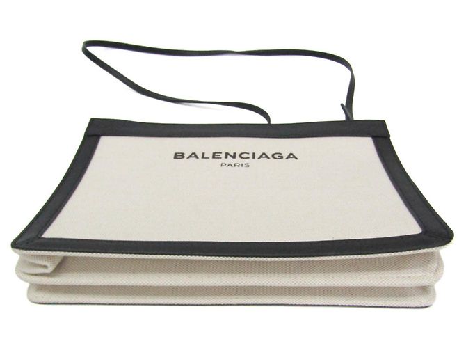 Borsa a Spalla Pochette Navy Balenciaga Nero Bianco sporco - vista 7