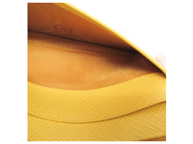 Prada Saffiano Triangle Logo Bi-Fold Wallet Yellow - view 13