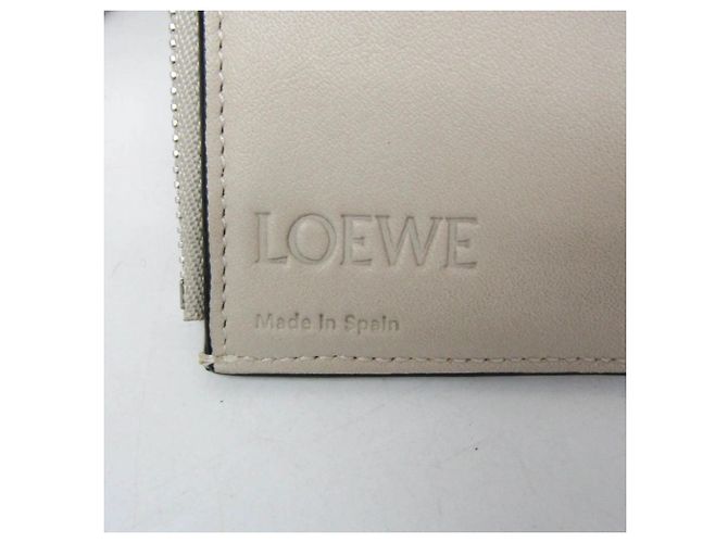 Cartera trifold Loewe de piel marrón y amarillo Castaño - vista 15