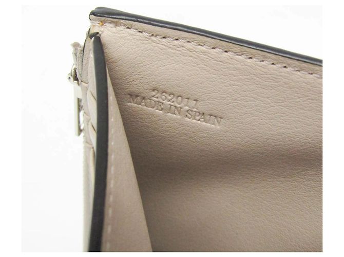 Cartera trifold Loewe de piel marrón y amarillo Castaño - vista 16